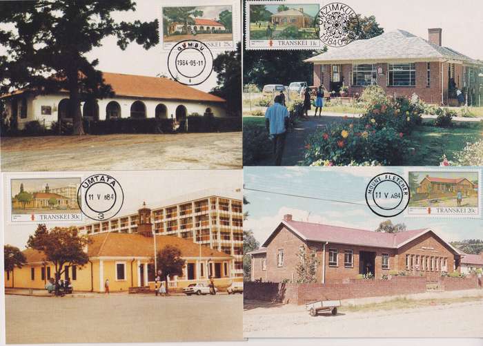 Maxi Cards Set Of 4 Transkei 1984 Transkei Post Offices