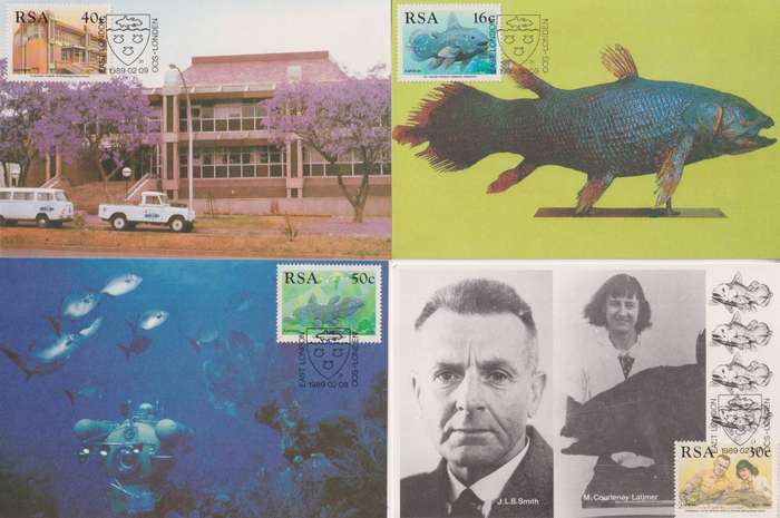 Maxi Cards Set Of 4 RSA 1989 The 50th Anniversary of the Discovery of Coelacanth
