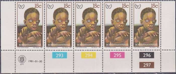 Stamps Control Blocks 1981 International Year of Disabled Persons