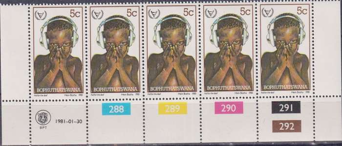 Stamps Control Blocks 1981 International Year of Disabled Persons