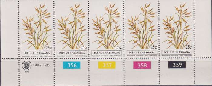 Stamps Control Blocks 1981 Indigenous Grasses