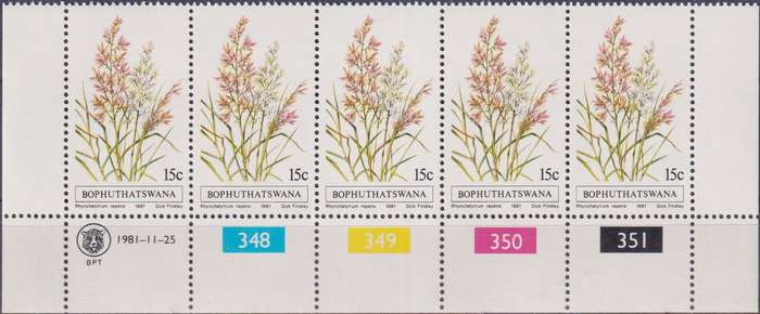 Stamps Control Blocks 1981 Indigenous Grasses