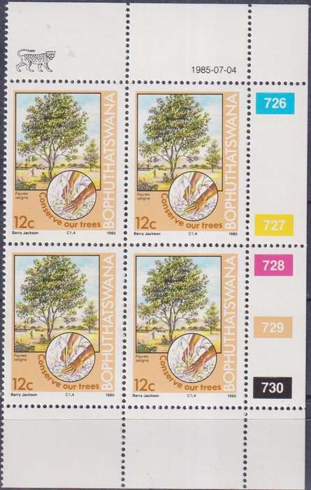 Stamps Control Blocks 1985 Tree Conservation