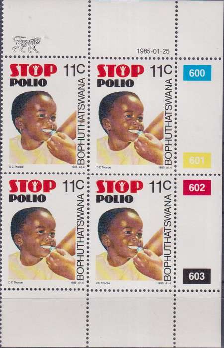 Stamps Control Blocks 1985 Health