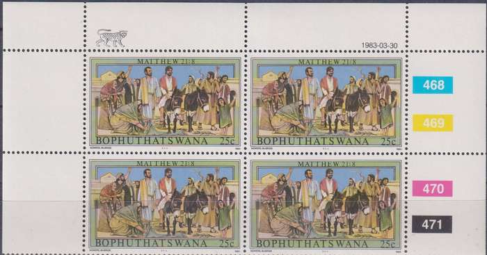 Stamps Control Blocks 1983 Easter - Palm Sunday
