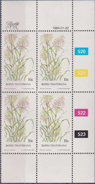 Stamps Control Blocks 1984 Indigenous Grasses