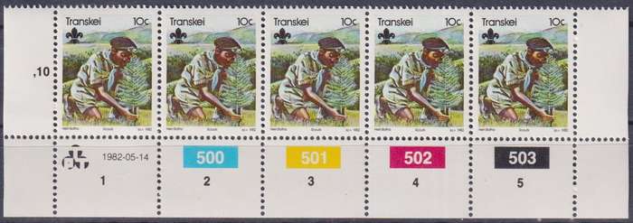 Stamp Control Blocks Transkei