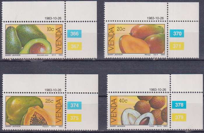 Stamps Venda 1983 Fruits