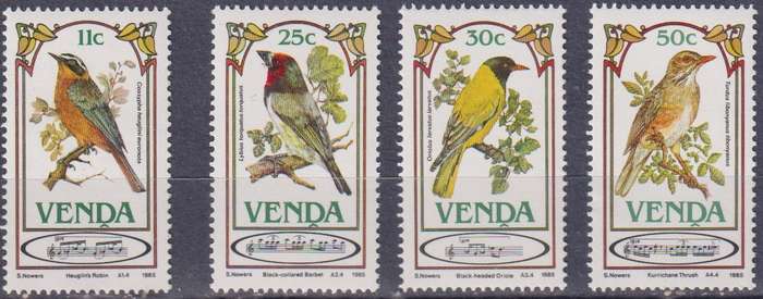 Stamps Venda 1985 Songbirds