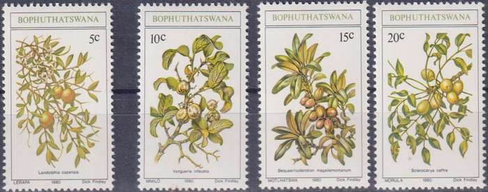 Stamps Bophuthatswana 1980 Edible Wild Fruits