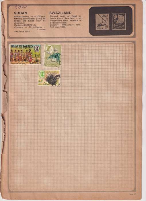 Stamps on paper Mix World
