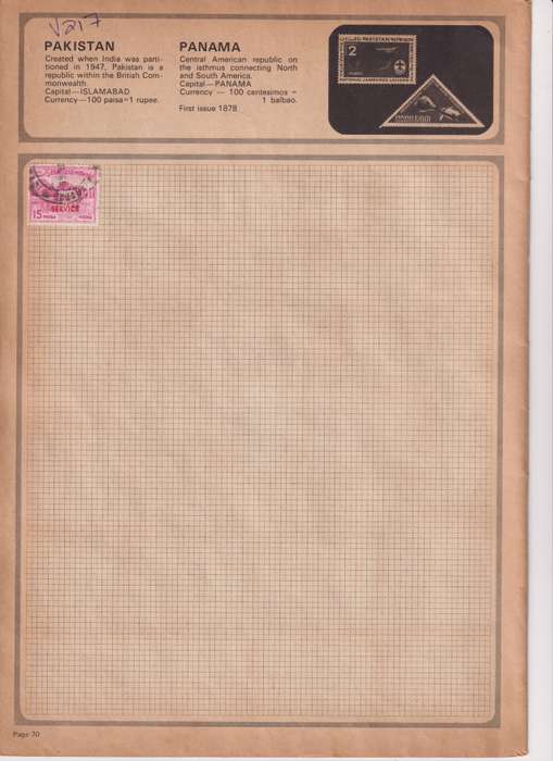 Stamps on paper Mix World