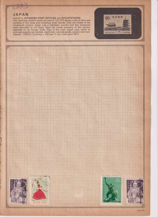 Stamps on paper Mix World