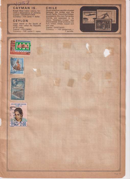 Stamps on paper Mix World