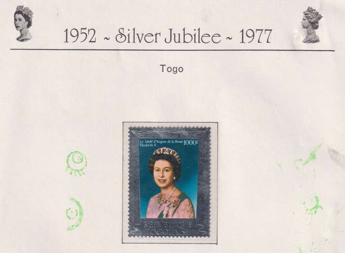 Stamps Togo 1977 The 25th Anniversary of Regency of Queen Elizabeth II