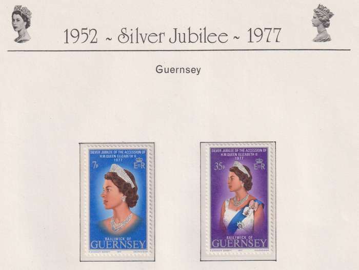 Stamps Guernsey 1977 Silver Jubilee of the Accession of H.M. Queen Elizabeth II