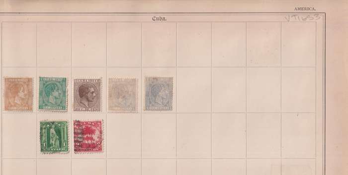 Stamps on paper Mix World