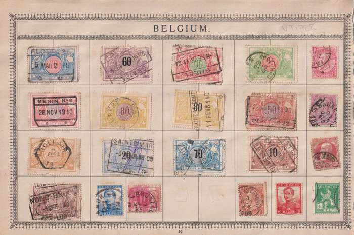 Stamps on paper Mix World
