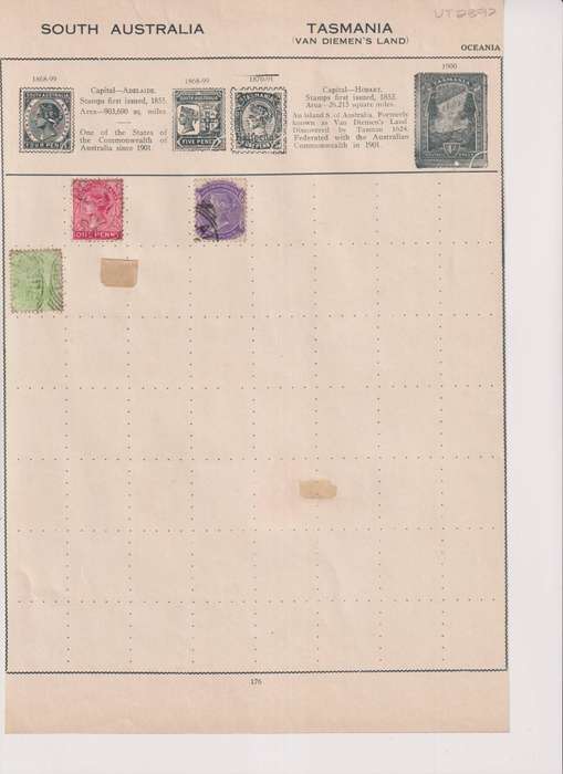 Stamps on paper Mix World