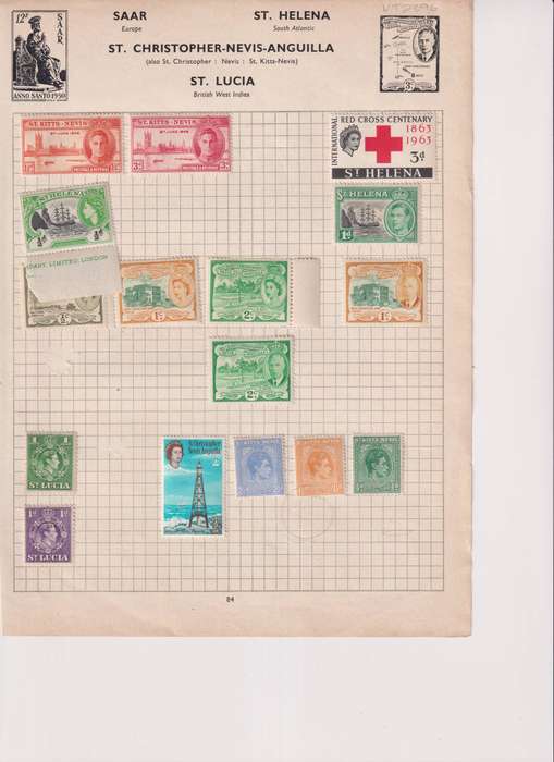 Stamps on paper Mix World