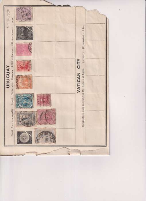Stamps on paper Mix World