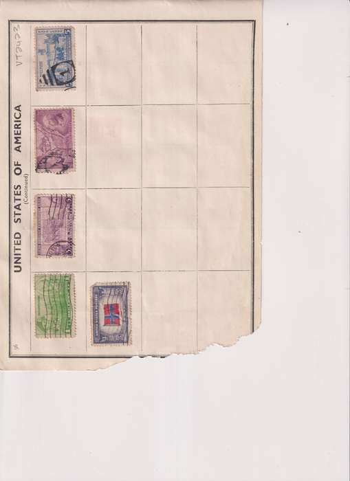 Stamps on paper Mix World