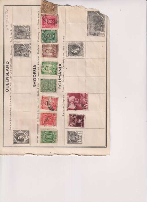 Stamps on paper Mix World