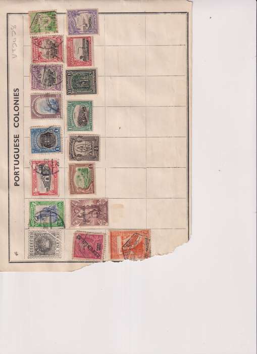 Stamps on paper Mix World