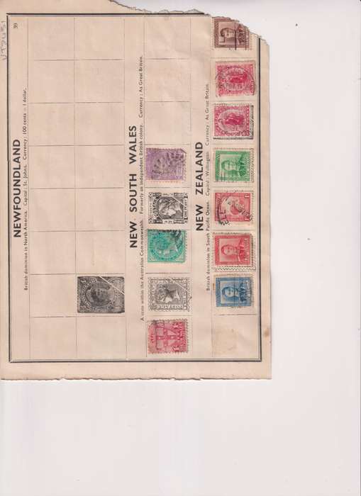 Stamps on paper Mix World