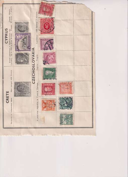Stamps on paper Mix World