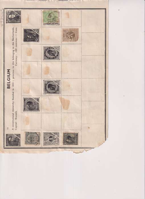 Stamps on paper Mix World