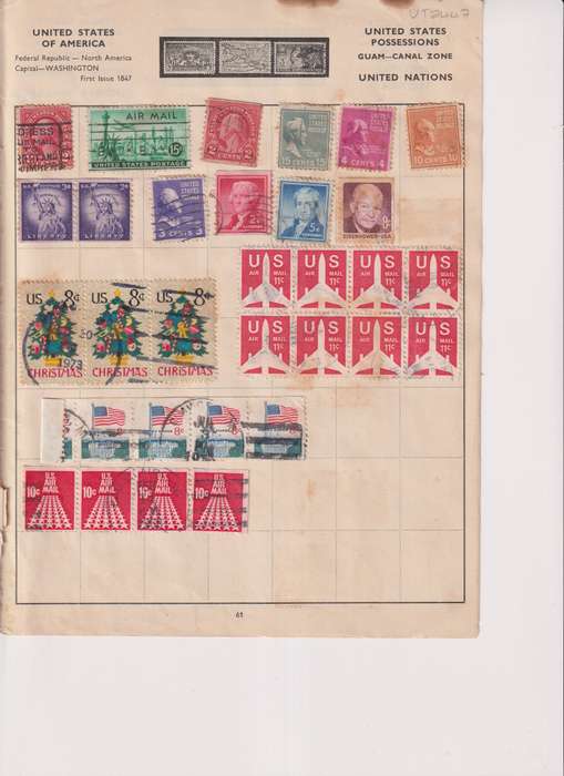 Stamps on paper Mix World