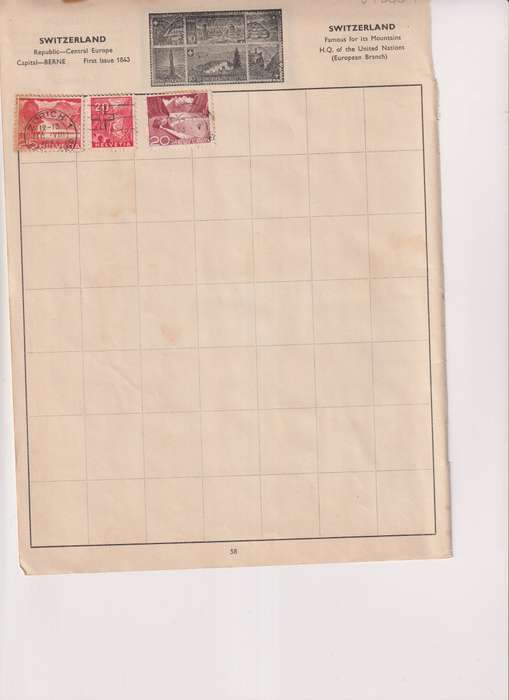 Stamps on paper Mix World