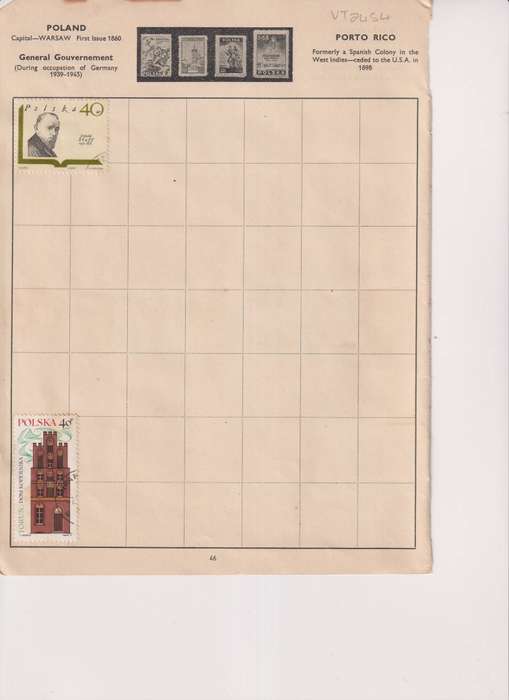 Stamps on paper Mix World