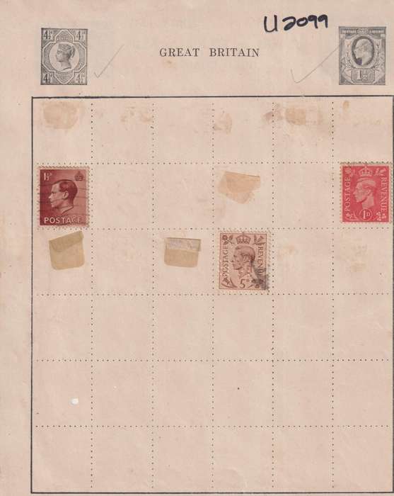 Stamps on paper Mix World