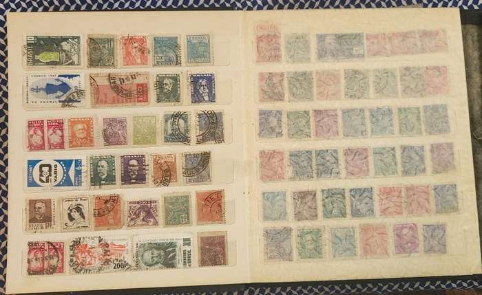 Stamp Album Hard Cover 10 Page 18 Sides  Mix World (NOT CHECKED)