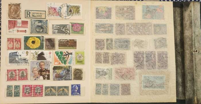 Stamp Album Hard Cover 10 Page 18 Sides  Mix World (NOT CHECKED)