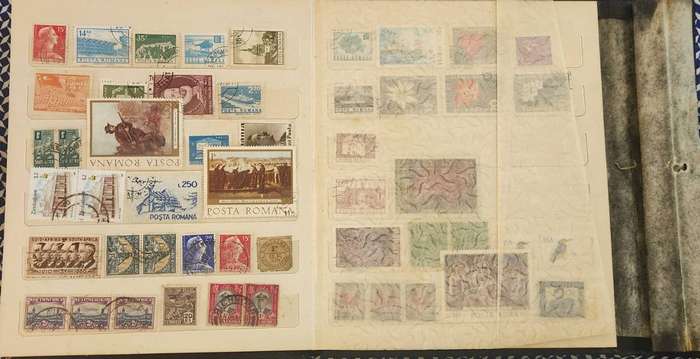 Stamp Album Hard Cover 10 Page 18 Sides  Mix World (NOT CHECKED)