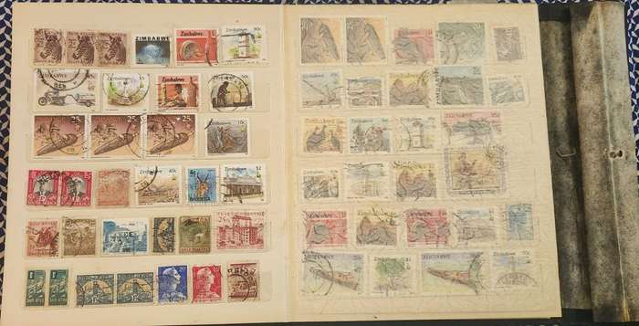 Stamp Album Hard Cover 10 Page 18 Sides  Mix World (NOT CHECKED)