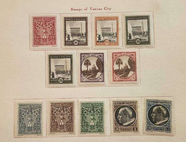 Stamps Collection of a Series of Italian Stamps
