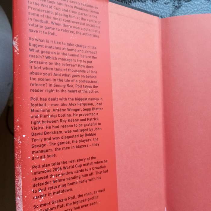 Seeing Red by Graham Poll  A Referee's Unfiltered Journey in Football - signed copy