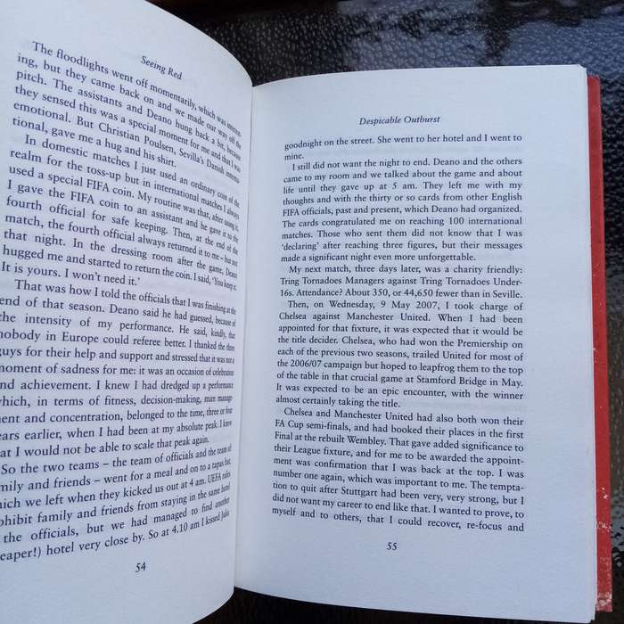 Seeing Red by Graham Poll  A Referee's Unfiltered Journey in Football - signed copy