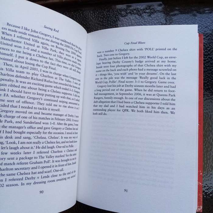 Seeing Red by Graham Poll  A Referee's Unfiltered Journey in Football - signed copy