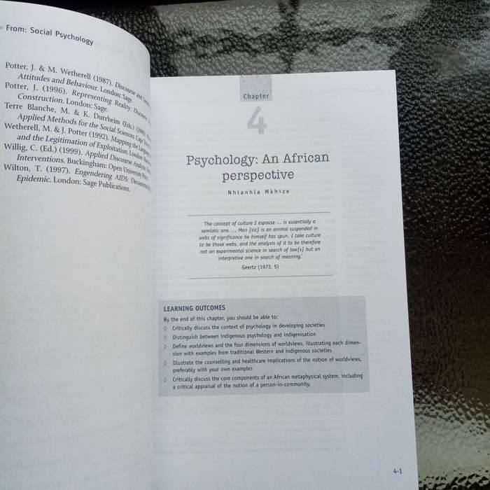SELF, COMMUNITY AND PSYCHOLOGY. Editors: Kopano Ratele, Norman Duncan and Derek Hook