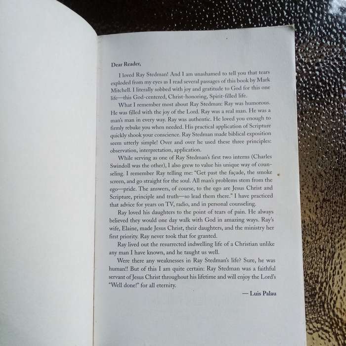 A Life of Purpose: "Portrait of Integrity"  The Life of Ray C. Stedman