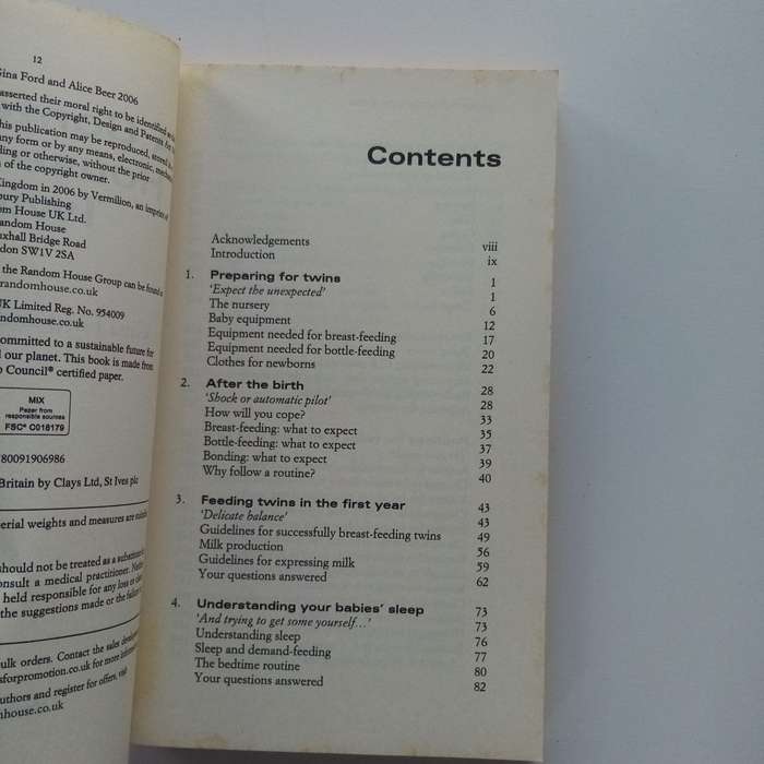 A Contented House With Twins by Gina Ford & Alice Beer: A Practical Guide to Parenting Twins