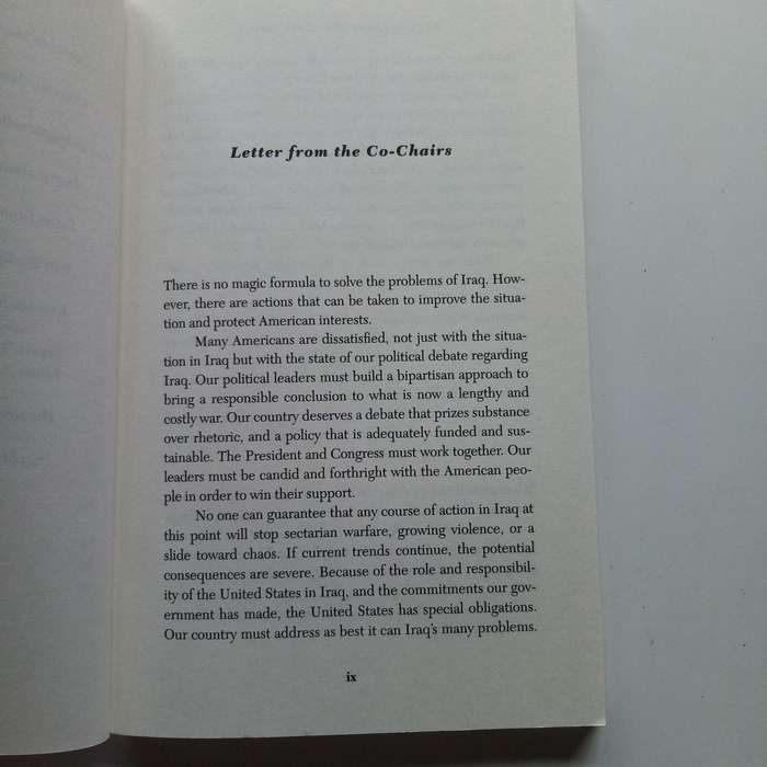 The Iraq Study Group Report by James A. Baker  A Comprehensive Analysis of Iraqs Challenges and U.