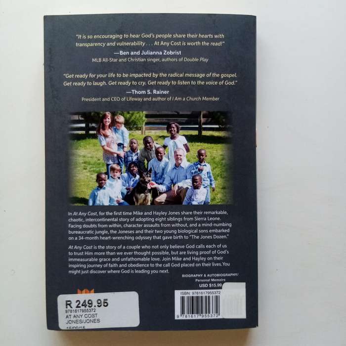 At Any Cost by Mike and Hayley Jones  A Journey of Faith, Love, and Resilience