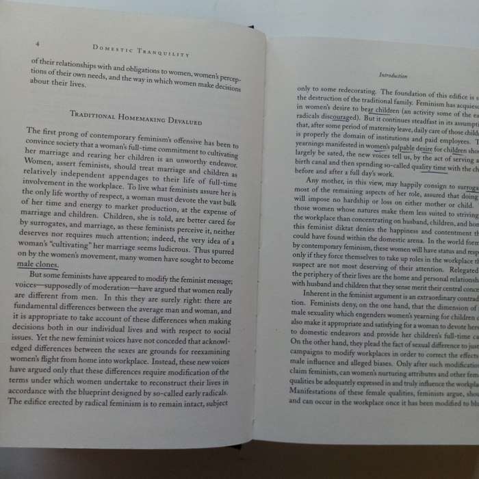 Domestic Tranquility: A Brief Against Feminism by F. Carolyn Graglia  A Provocative Exploration