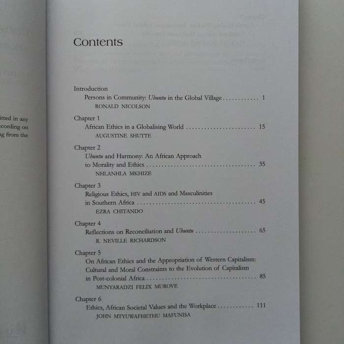 Persons in Community: African Ethics in a Global Culture by R. Nicolson | Exploring African Ethical